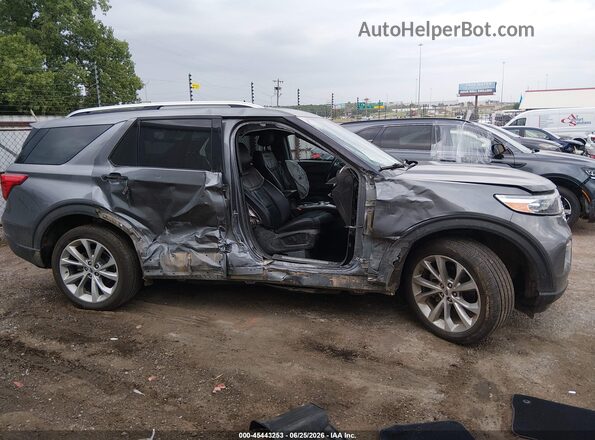 1FM5K8HC2MGC49471 2021 FORD EXPLORER Gray Widok wnętrza z tyłu