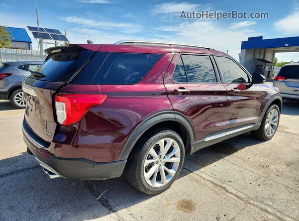 1FM5K8HC2NGA96236 2022 FORD EXPLORER Burgundy Rear right