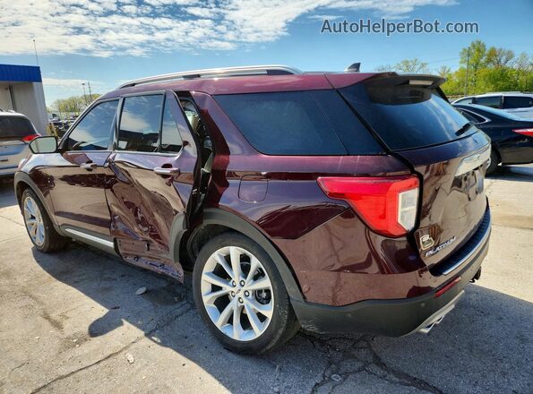 1FM5K8HC2NGA96236 2022 FORD EXPLORER Burgundy Rear left
