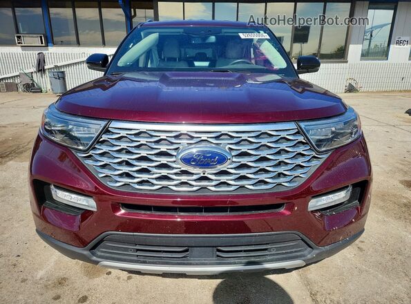 1FM5K8HC2NGA96236 2022 FORD EXPLORER Burgundy Front view