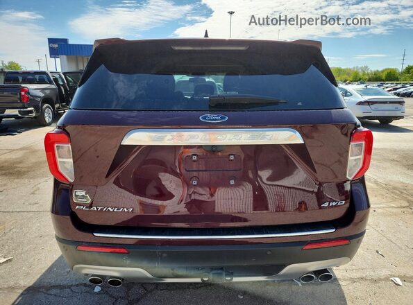 1FM5K8HC2NGA96236 2022 FORD EXPLORER Burgundy Rear view