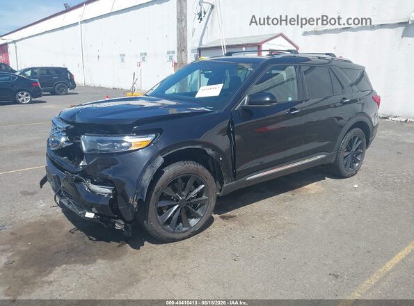 1FM5K8HC7MGC06745 2021 FORD EXPLORER Black Vista tres cuartos delantera izquierda