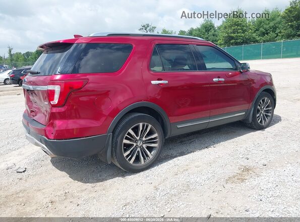 1FM5K8HT0GGB58493 2016 FORD EXPLORER Red Rear right