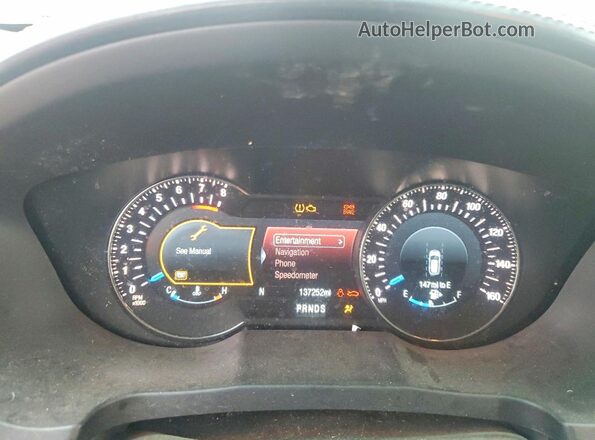 1FM5K8HT0HGA56645 2017 FORD EXPLORER White Instrument cluster view