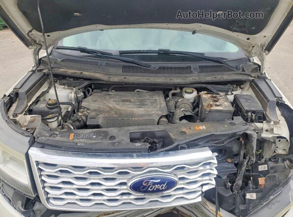 1FM5K8HT0HGA56645 2017 FORD EXPLORER White Engine compartment view