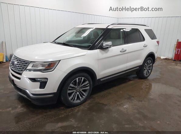 1FM5K8HT0JGC86174 2018 FORD EXPLORER Белый Передняя левая четверть