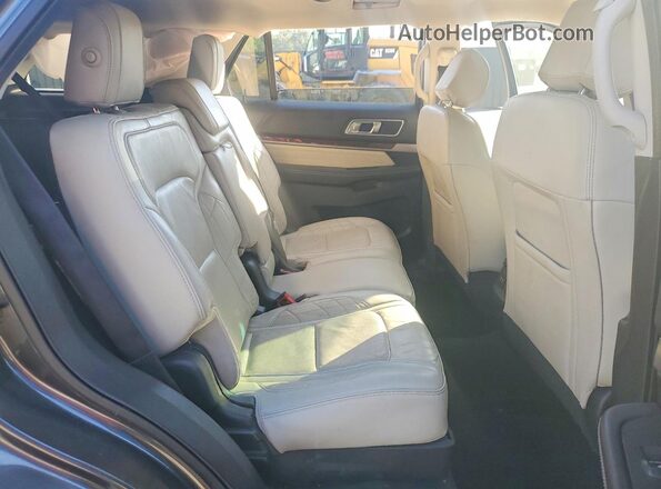 1FM5K8HT1GGD20616 2016 FORD EXPLORER Gray Widok wnętrza z tyłu