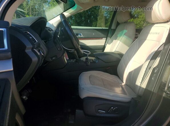 1FM5K8HT1GGD20616 2016 FORD EXPLORER Gray Widok wnętrza z przodu