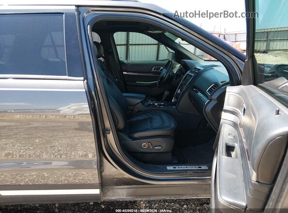 1FM5K8HT1HGD95995 2017 FORD EXPLORER Gray Вид салону спереду