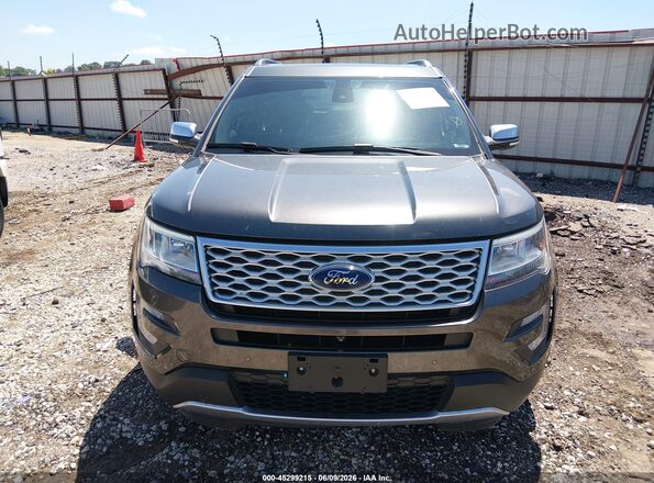 1FM5K8HT1HGD95995 2017 FORD EXPLORER Gray Вид щитка приладів