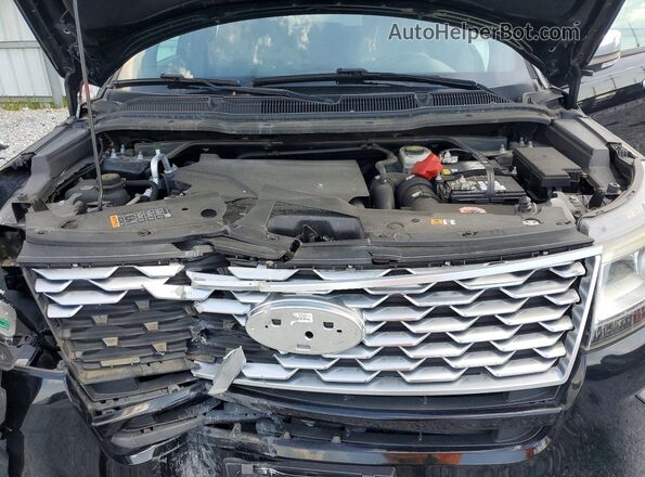 1FM5K8HT1JGA76926 2018 FORD EXPLORER Black ძრავის განყოფილების ხედი