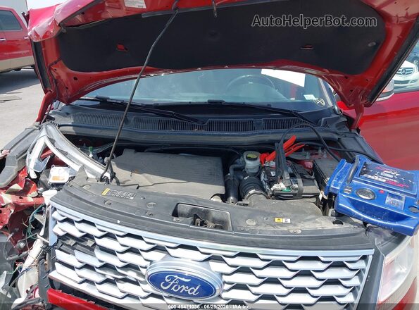 1FM5K8HT1JGC48758 2018 FORD EXPLORER Red Vista trasera
