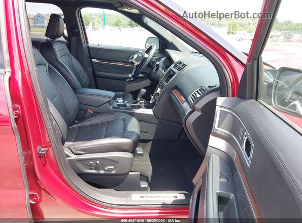 1FM5K8HT1JGC48758 2018 FORD EXPLORER Red Vista interior delantera