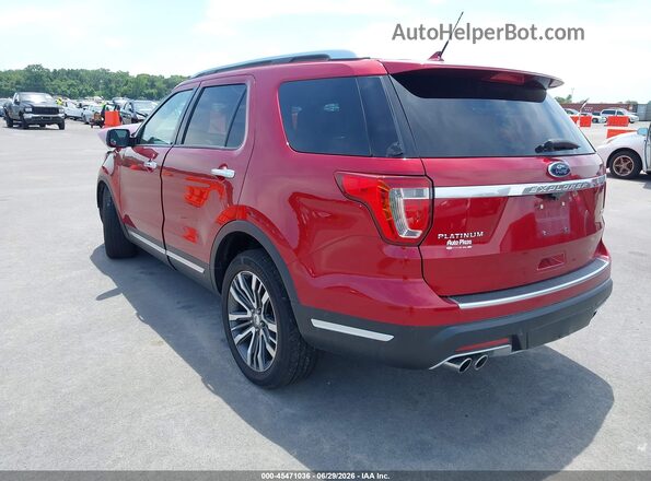 1FM5K8HT1JGC48758 2018 FORD EXPLORER Red Trasero izquierdo