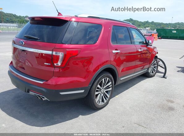 1FM5K8HT1JGC48758 2018 FORD EXPLORER Red Trasero derecho