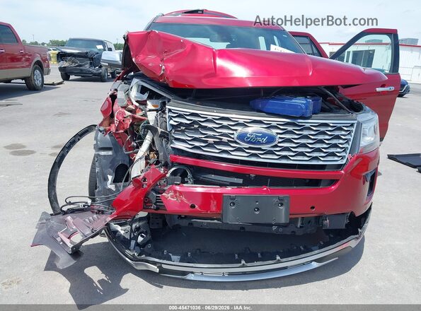 1FM5K8HT1JGC48758 2018 FORD EXPLORER Red Vista frontal