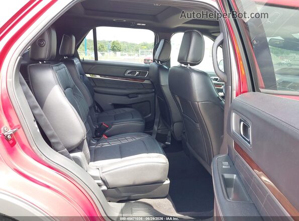 1FM5K8HT1JGC48758 2018 FORD EXPLORER Red Vista de la etiqueta del VIN