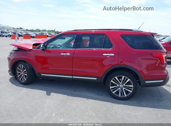 1FM5K8HT1JGC48758 2018 FORD EXPLORER Red Vista interior de 360 grados