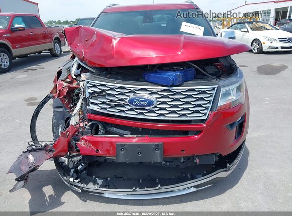 1FM5K8HT1JGC48758 2018 FORD EXPLORER Red Vista del cuadro de instrumentos