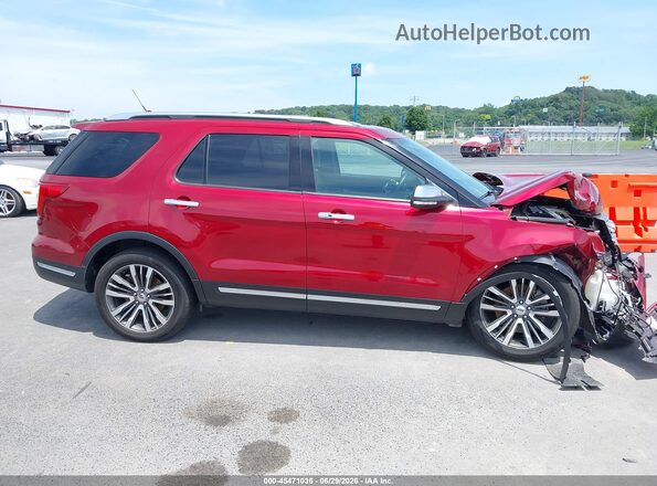 1FM5K8HT1JGC48758 2018 FORD EXPLORER Red Vista interior trasera