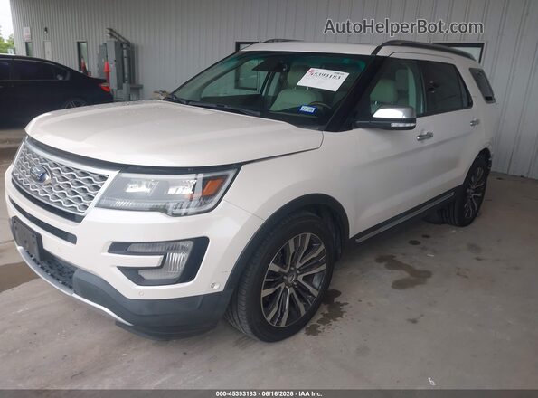 1FM5K8HT3GGD26093 2016 FORD EXPLORER White Vista tres cuartos delantera izquierda