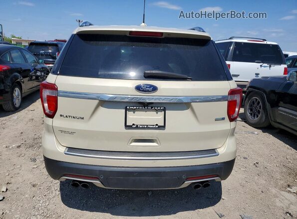 1FM5K8HT3JGB06167 2018 FORD EXPLORER Beige Rear view