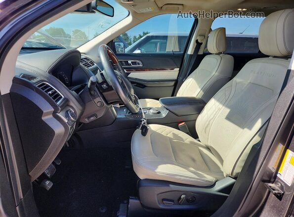 1FM5K8HT3KGA51656 2019 FORD EXPLORER Gray Widok wnętrza z przodu