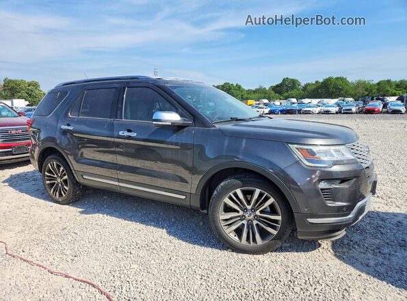 1FM5K8HT3KGA51656 2019 FORD EXPLORER Gray Przód prawy