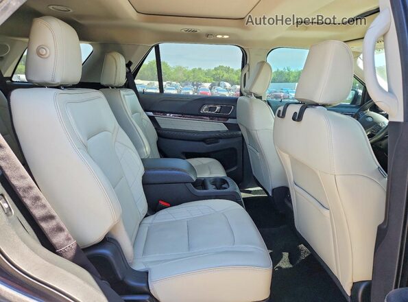 1FM5K8HT3KGA51656 2019 FORD EXPLORER Gray Widok wnętrza z tyłu