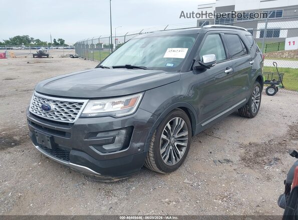 1FM5K8HT4HGE37043 2017 FORD EXPLORER Gray Передня ліва чверть