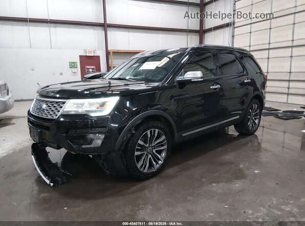 1FM5K8HT5GGB75595 2016 FORD EXPLORER Black Przód lewy