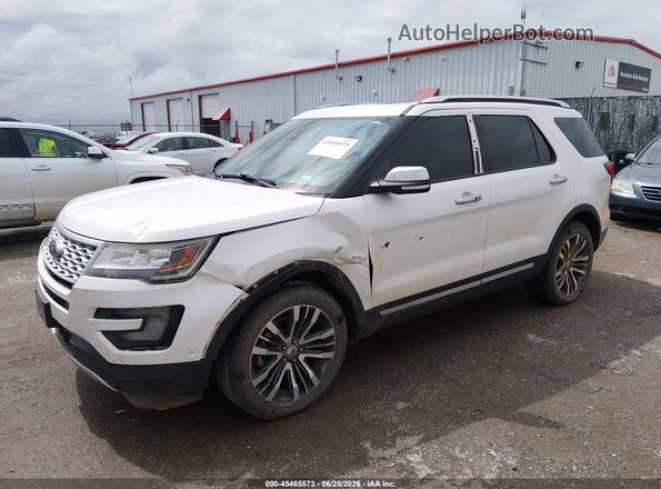1FM5K8HT5HGB78692 2017 FORD EXPLORER White წინა მარცხენა ხედი სამი მეოთხედიდან