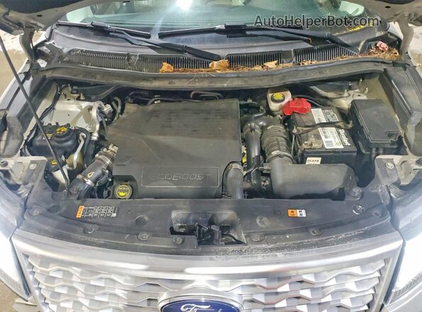 1FM5K8HT5HGD94445 2017 FORD EXPLORER Silver Engine compartment view