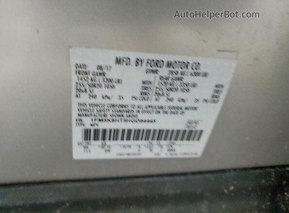 1FM5K8HT5HGD94445 2017 FORD EXPLORER Silver 360 interior view