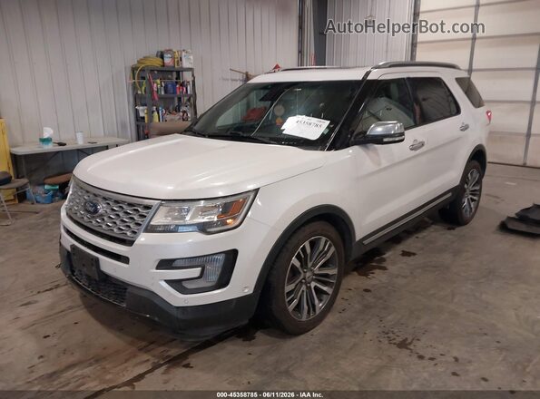 1FM5K8HT6HGA00242 2017 FORD EXPLORER White Vista tres cuartos delantera izquierda