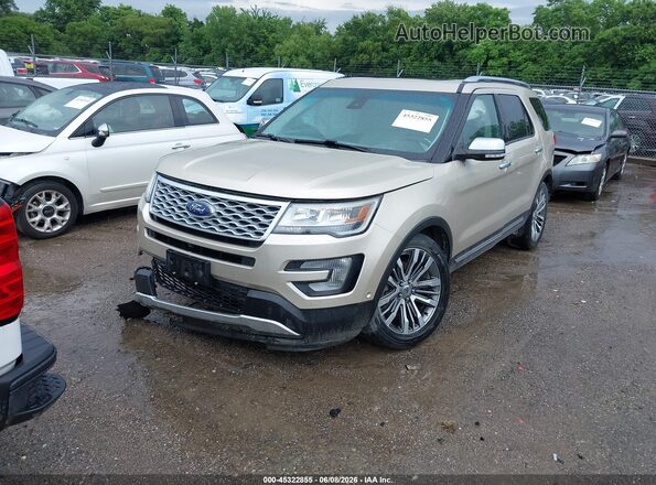 1FM5K8HT6HGA21091 2017 FORD EXPLORER Gold Front left