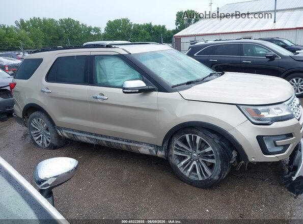 1FM5K8HT6HGA21091 2017 FORD EXPLORER Gold Rear interior view