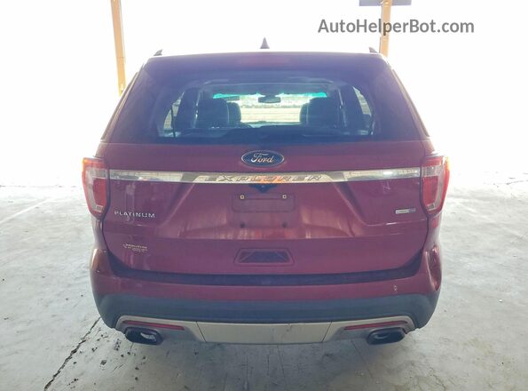 1FM5K8HT8HGA14630 2017 FORD EXPLORER Burgundy Vista trasera