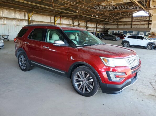 1FM5K8HT8HGA14630 2017 FORD EXPLORER Burgundy Delantero derecho