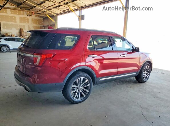 1FM5K8HT8HGA14630 2017 FORD EXPLORER Burgundy Trasero derecho
