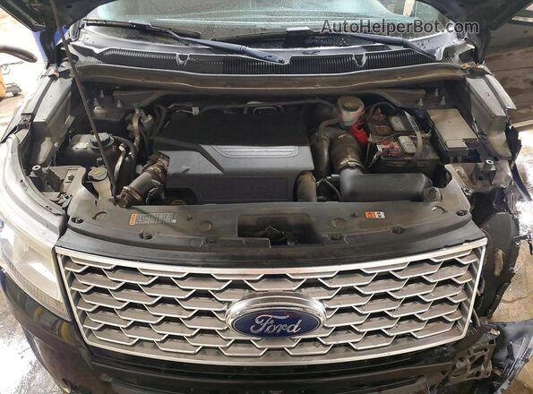 1FM5K8HT8JGB42484 2018 FORD EXPLORER Black Вид підкапотного простору