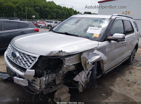 1FM5K8HT9HGA98215 2017 FORD EXPLORER Silver Передня ліва чверть