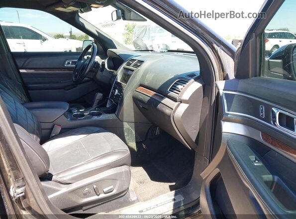 1FM5K8HTXHGD20499 2017 FORD EXPLORER Черный Вид салона спереди