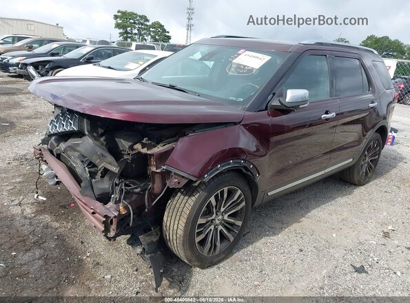 1FM5K8HTXJGB76555 2018 FORD EXPLORER Burgundy Przód lewy