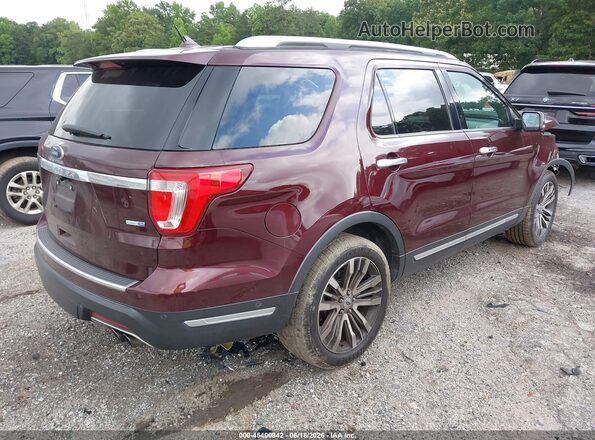 1FM5K8HTXJGB76555 2018 FORD EXPLORER Burgundy Tył prawy