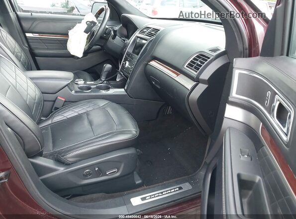1FM5K8HTXJGB76555 2018 FORD EXPLORER Burgundy Widok wnętrza z przodu