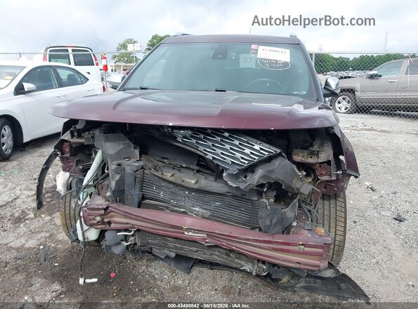1FM5K8HTXJGB76555 2018 FORD EXPLORER Burgundy Widok z przodu