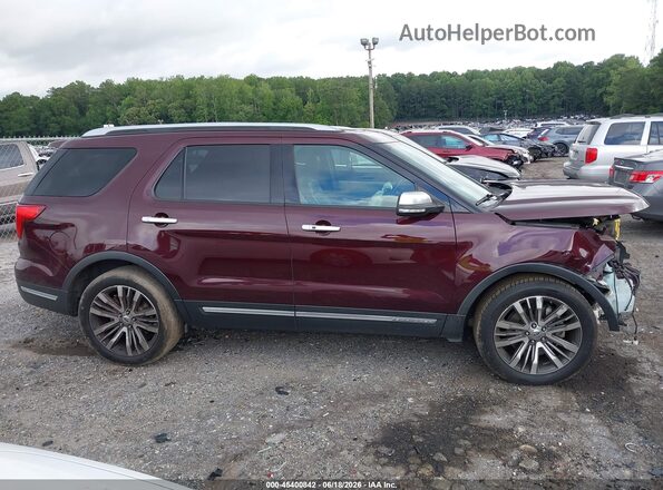 1FM5K8HTXJGB76555 2018 FORD EXPLORER Burgundy Widok wnętrza 360 stopni