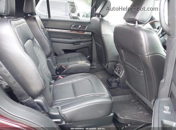 1FM5K8HTXJGB76555 2018 FORD EXPLORER Burgundy Widok naklejki z numerem VIN