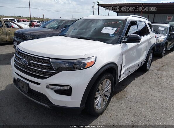 1FM5K8LC7MGC28333 2021 FORD EXPLORER White Передня ліва чверть